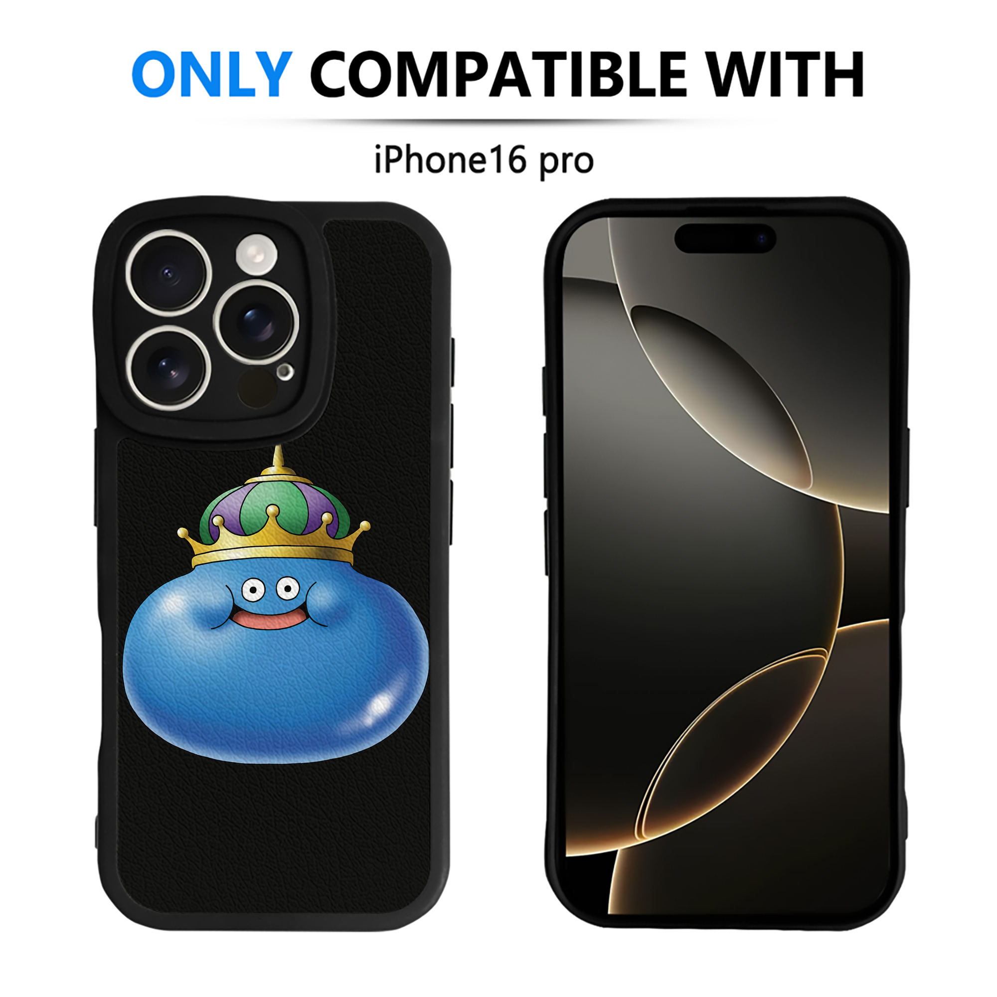 （画像用） ドラゴンクエスト Doragon Kuesuto Dragon Quest 【iPhone 16シリーズ対応】シリコンスマホケース（レザー調） 材質：シリコン